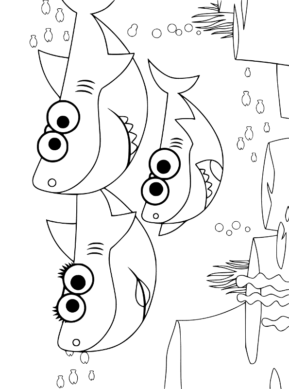 Kids-n-fun.com | Coloring page Baby Shark baby shark 3